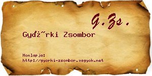 Györki Zsombor névjegykártya