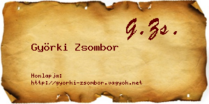 Györki Zsombor névjegykártya